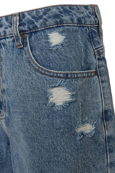 Freequent blauwe dames korte broek | Close up