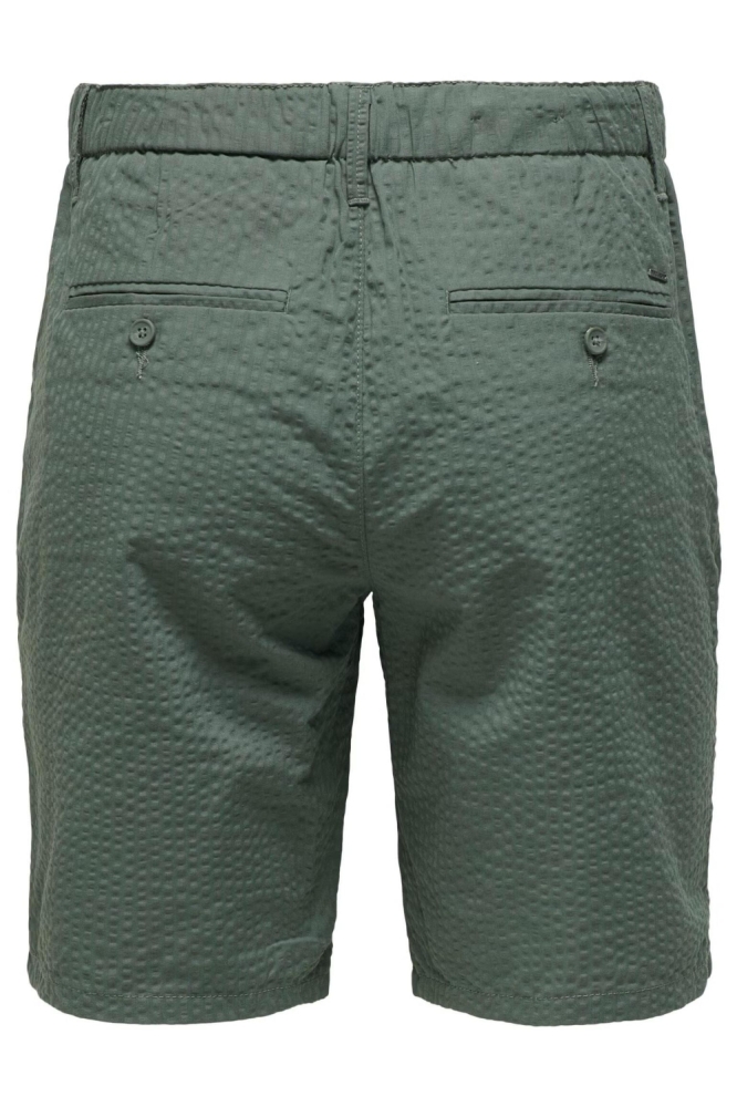 Only & Sons groene heren korte broek | Achteraanzicht