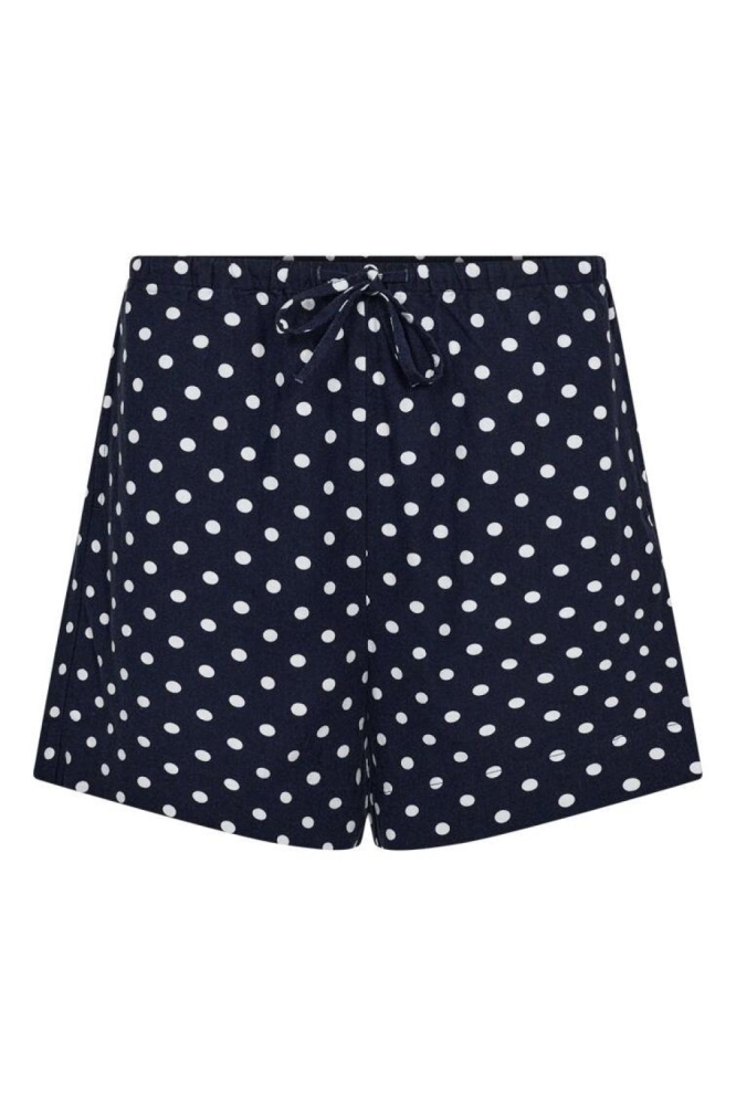 Freequent blauwe dames korte broek | Vooraanzicht