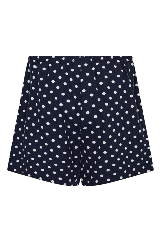 Freequent blauwe dames korte broek | Achteraanzicht