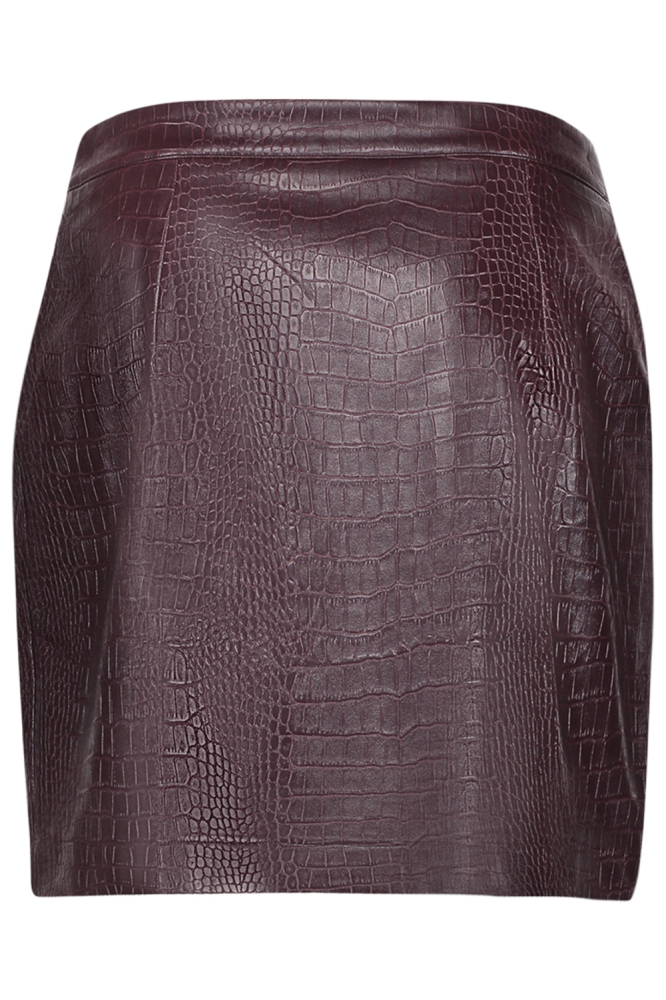 Geisha bordeaux dames rok | Achteraanzicht