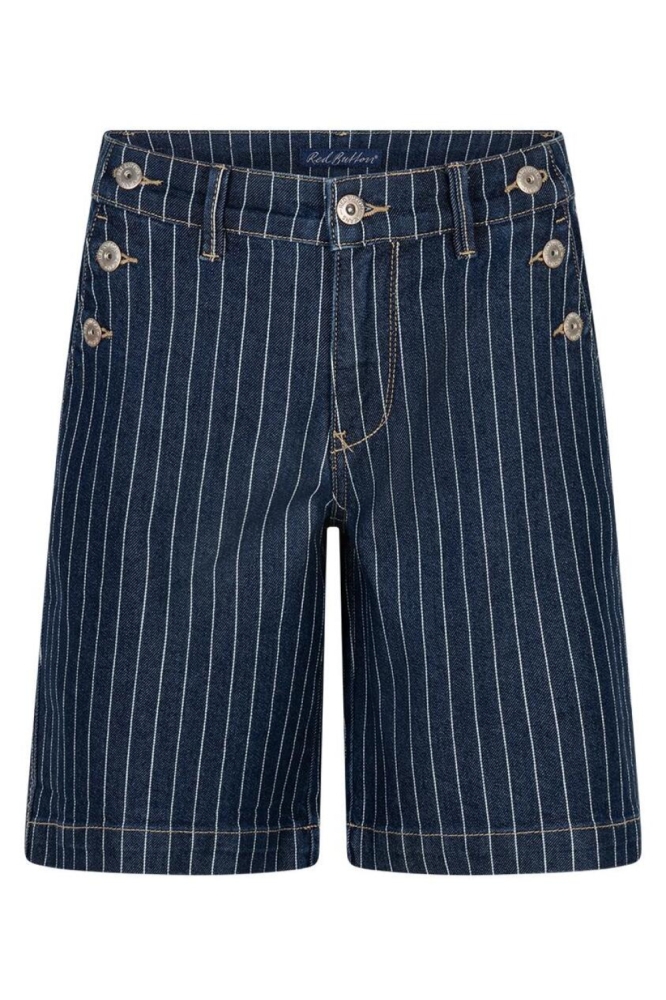 Red Button blauwe dames korte broek | Vooraanzicht