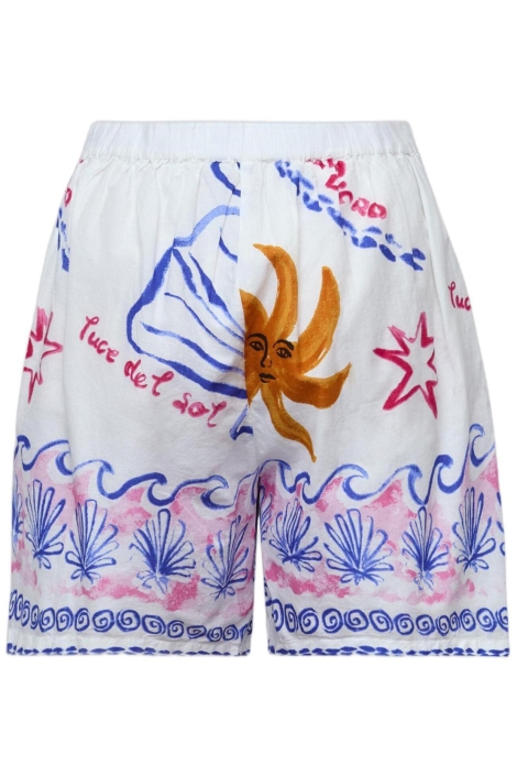 SisterS point witte dames korte broek | Achteraanzicht