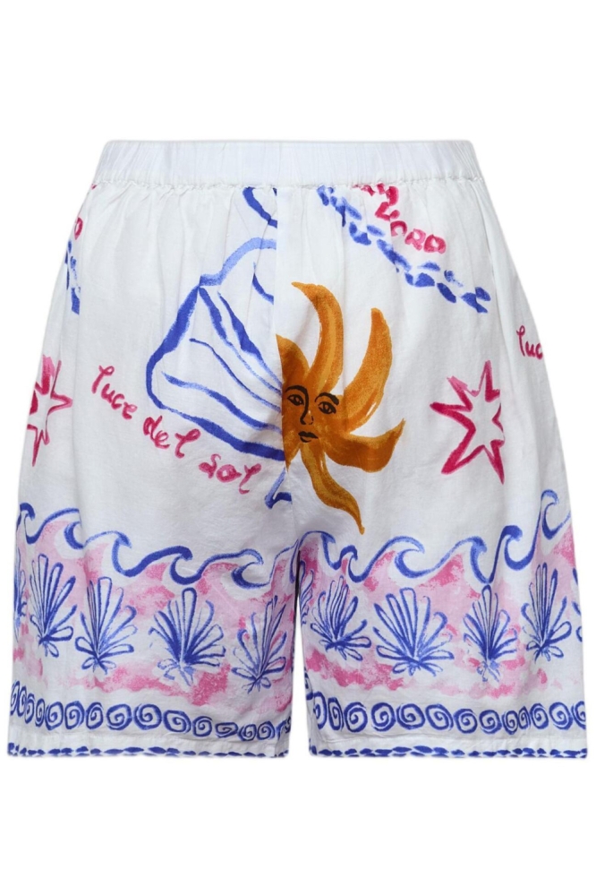 SisterS point witte dames korte broek | Achteraanzicht
