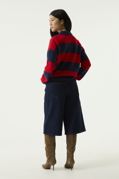 Garcia blauwe dames korte broek | Model