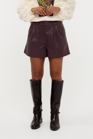 Ydence Broek SHORT JADE FS2656 AUBERGINE