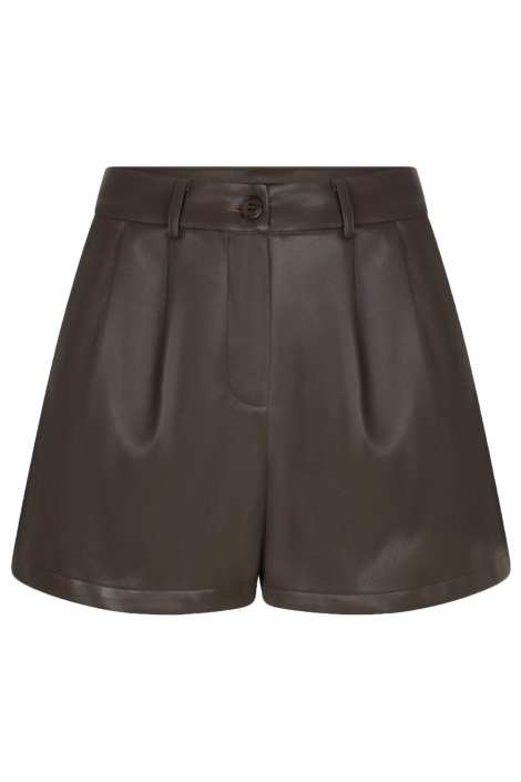 Ydence bruine dames korte broek | Vooraanzicht