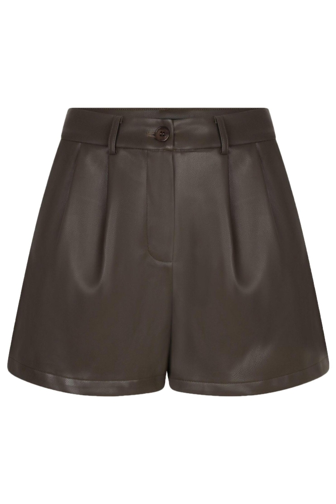 Ydence bruine dames korte broek | Vooraanzicht