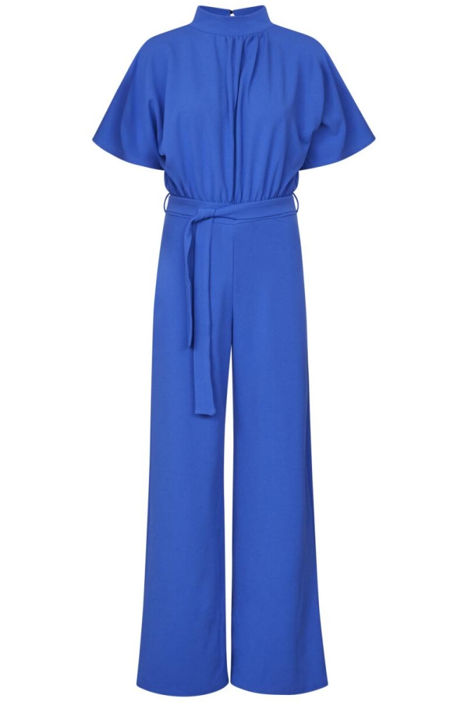 SisterS point blauwe dames jumpsuit | Vooraanzicht