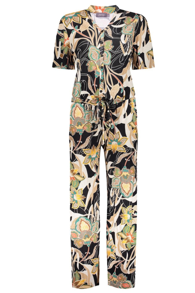 Geisha multi color dames jumpsuit | Vooraanzicht