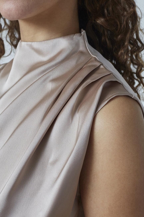 SisterS point taupe dames jumpsuit | Close up