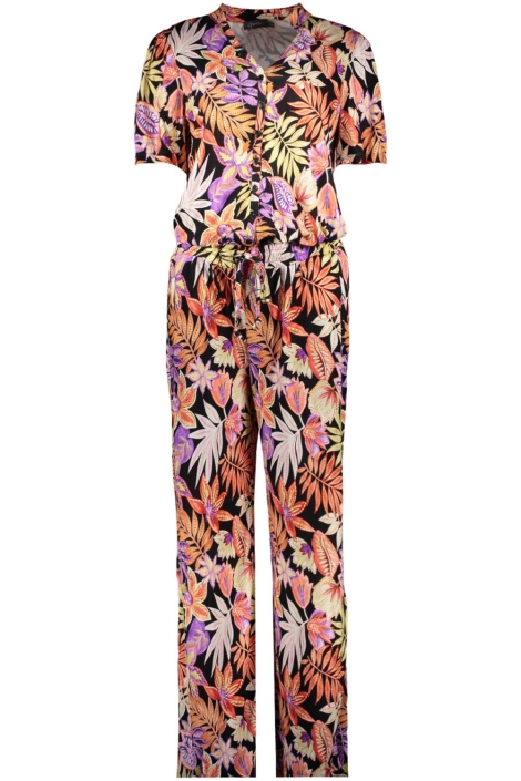 Geisha oranje dames jumpsuit | Vooraanzicht
