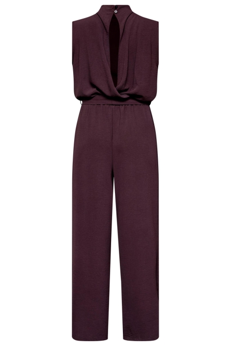 SisterS point bordeaux dames jumpsuit | Achteraanzicht