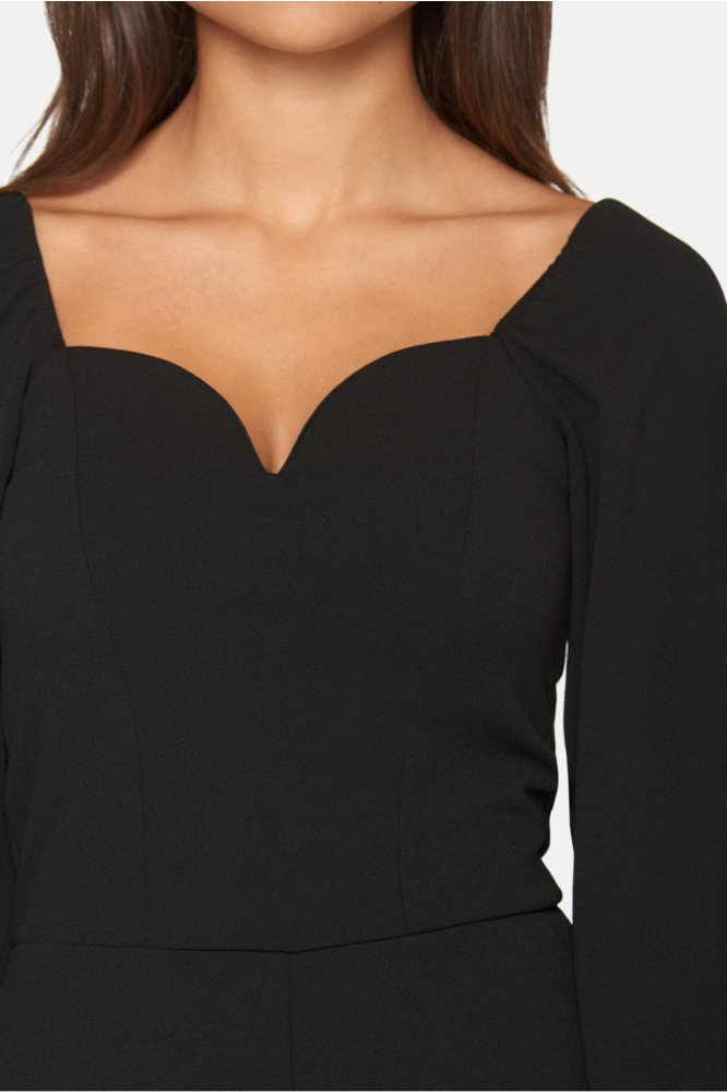 SisterS point zwarte dames jumpsuit | Close up