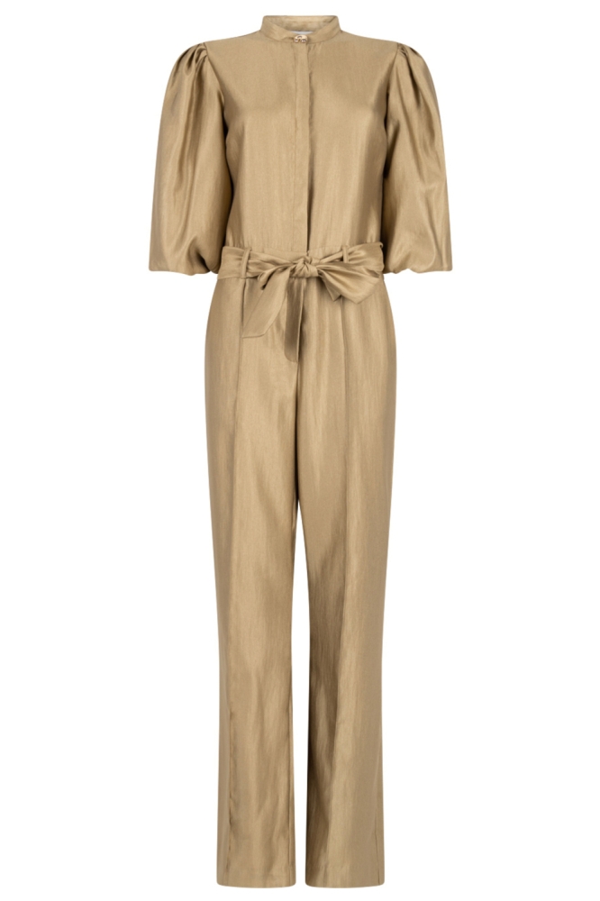 Aaiko gouden dames jumpsuit | Vooraanzicht