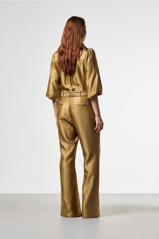 Aaiko gouden dames jumpsuit | Model achteraanzicht