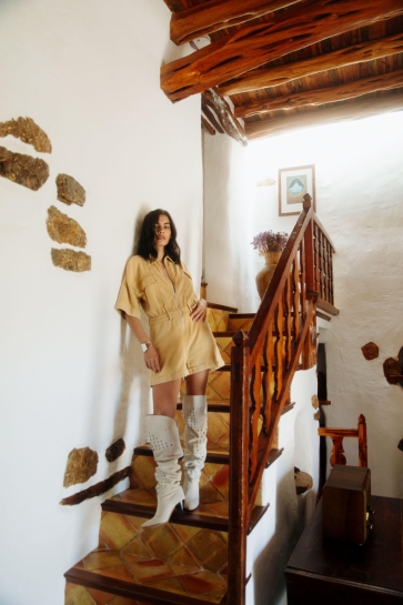 Refined Department Jumpsuit KATE RELAXED STUDS JUMPS R2603373942 601 CAMEL