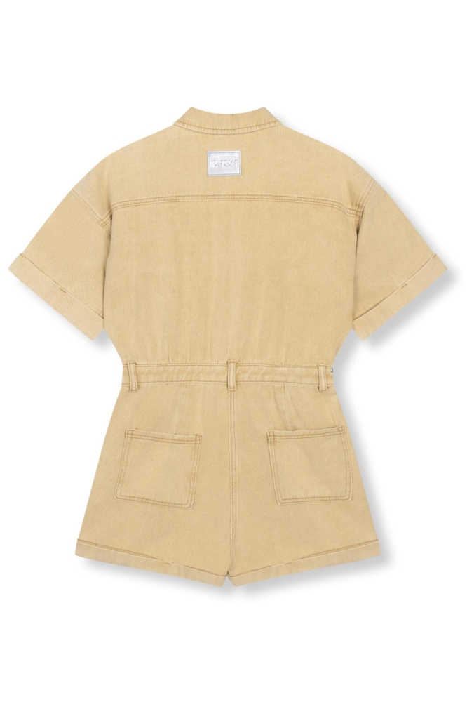 Refined Department camel dames jumpsuit | Achteraanzicht