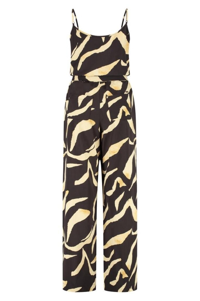 Lady Day bruine dames jumpsuit | Achteraanzicht