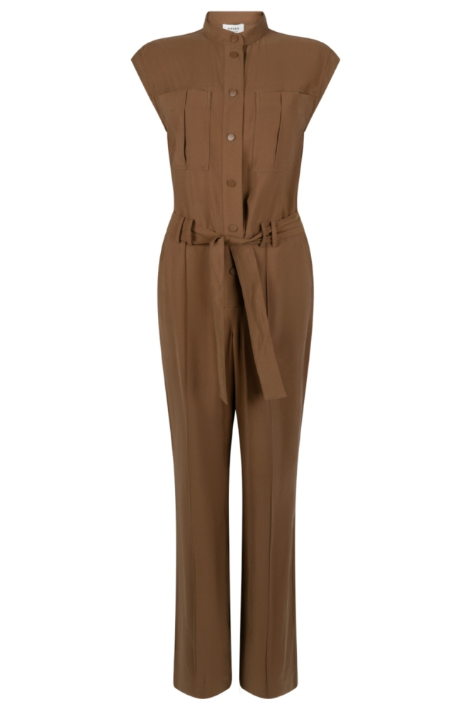 Aaiko bruine dames jumpsuit | Vooraanzicht