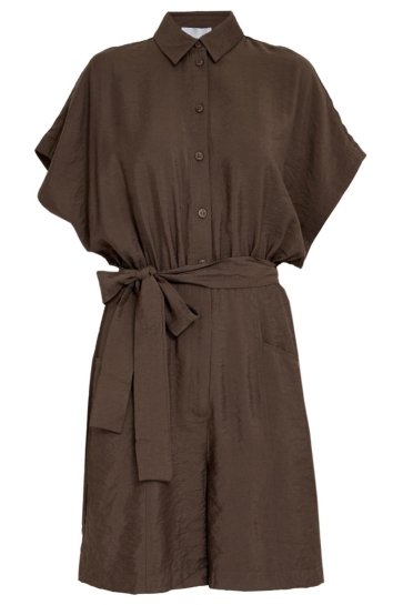 Minus Broek JULIA PLAYSUIT MI7054 5065 CHESTNUT