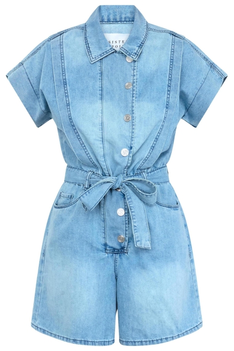 SisterS point blauwe dames jumpsuit | Vooraanzicht