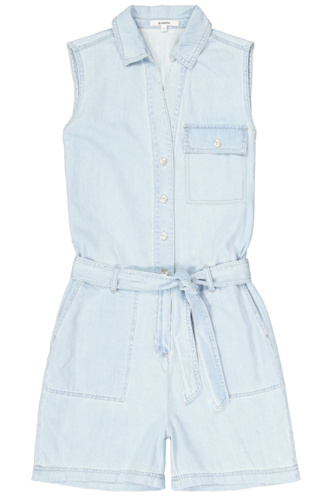 Garcia blauwe dames jumpsuit | Vooraanzicht