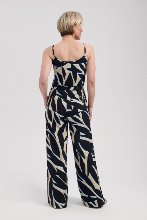 Lady Day multi color dames jumpsuit | Model achteraanzicht