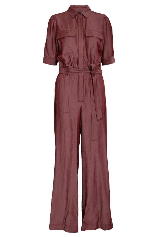 Minus bordeaux dames jumpsuit | Vooraanzicht