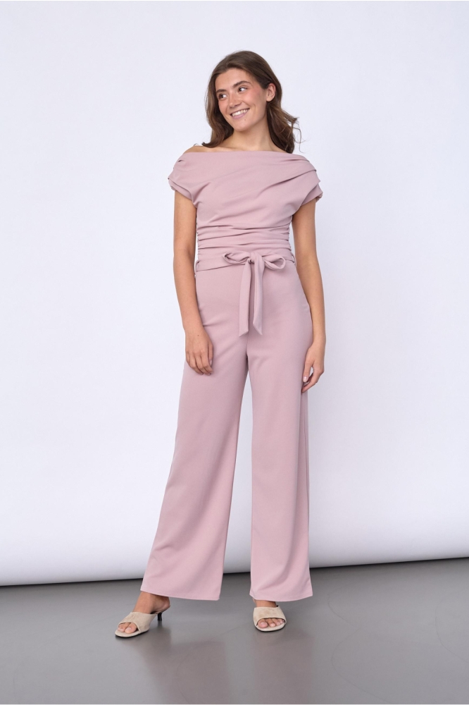 SisterS point roze dames jumpsuit | Model vooraanzicht