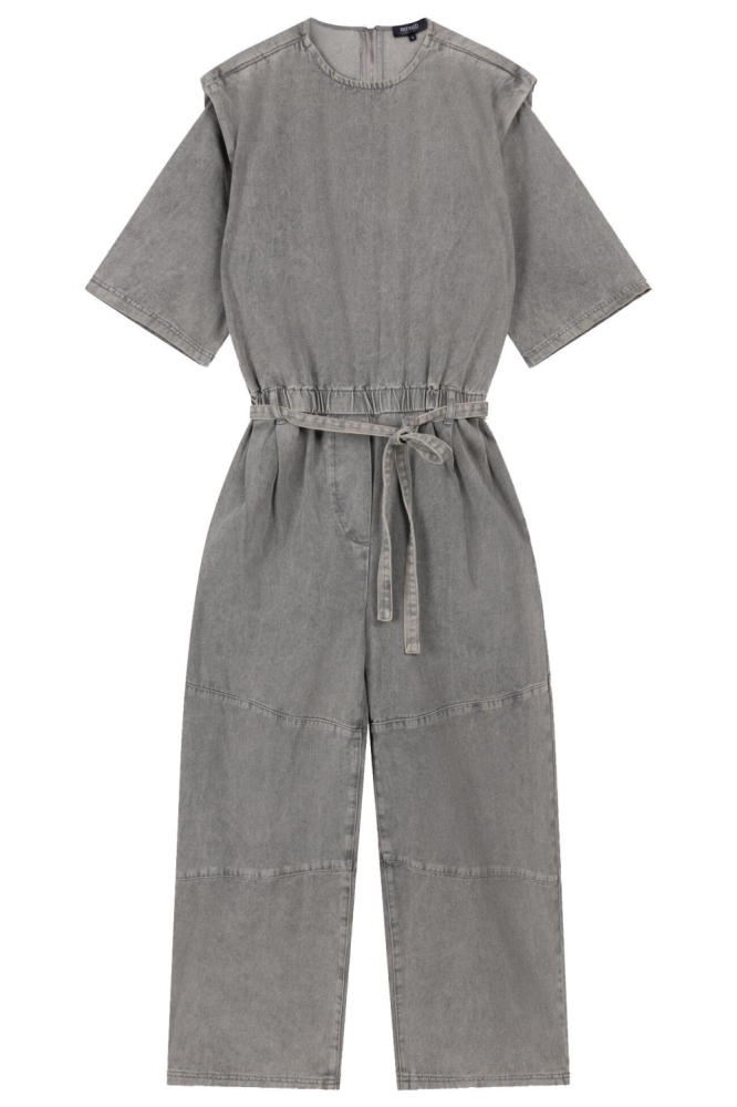Refined Department grijze dames jumpsuit | Vooraanzicht