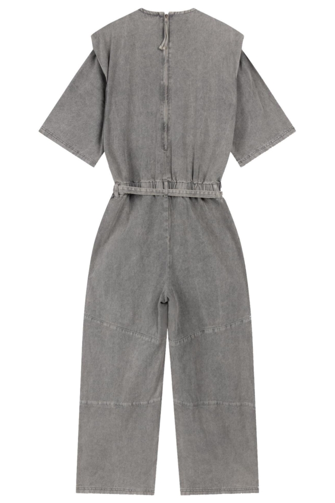Refined Department grijze dames jumpsuit | Achteraanzicht