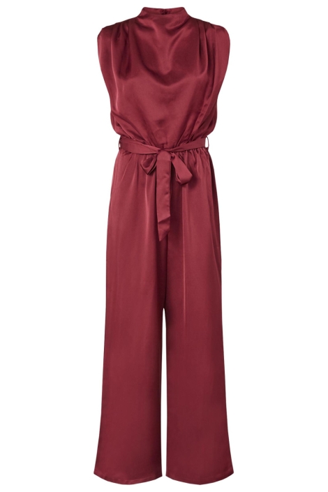SisterS point bordeaux dames jumpsuit | Vooraanzicht