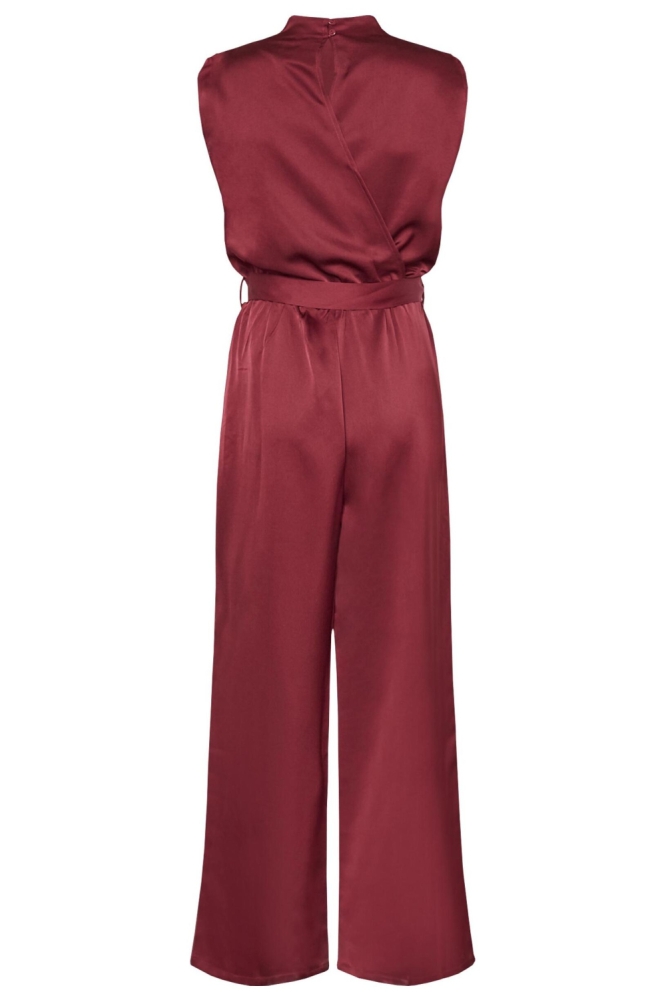 SisterS point bordeaux dames jumpsuit | Achteraanzicht