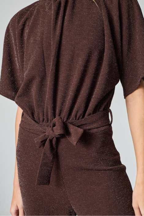 SisterS point bruine dames jumpsuit | Close up
