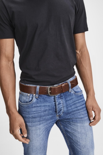 Jack & Jones Accessoire JJIPAUL JJLEATHER BELT NOOS 12111286 Black Coffee