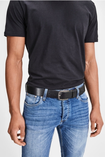 Jack & Jones Accessoire JJIPAUL JJLEATHER BELT NOOS 12111286 Black