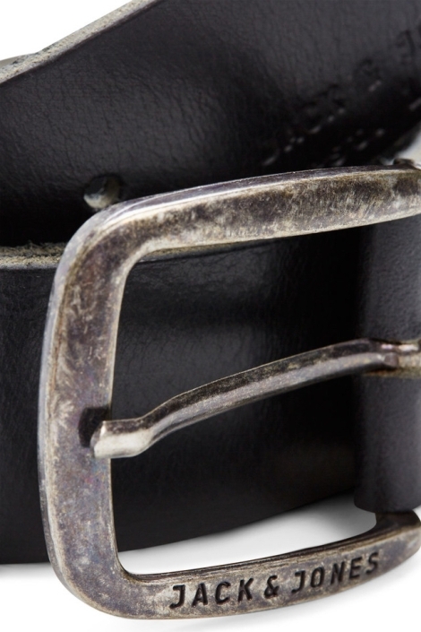 Jack & Jones zwarte heren riem | Close up