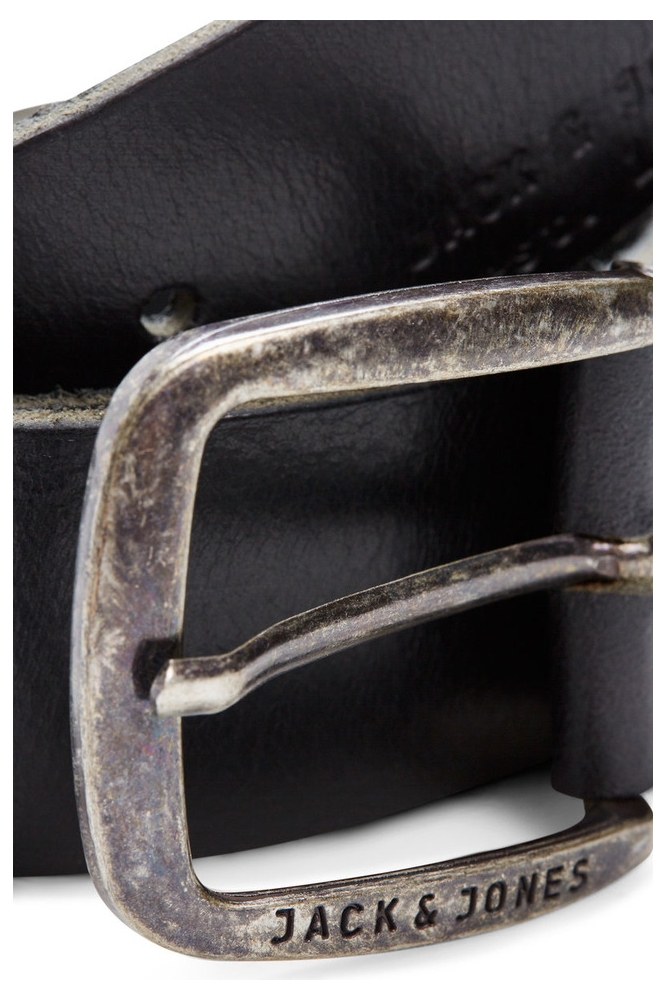 Jack & Jones zwarte heren riem | Close up