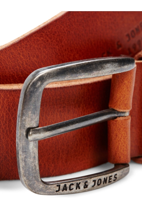 Jack & Jones cognac heren riem | Close up
