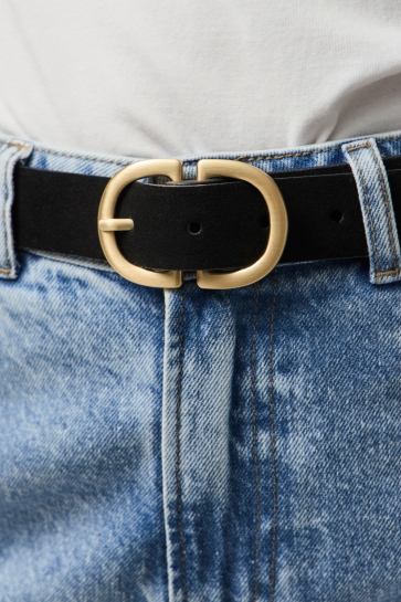 Pieces PCJUVA SUEDE JEANS BELT NOOS 17102275 Black/W BRUSHED