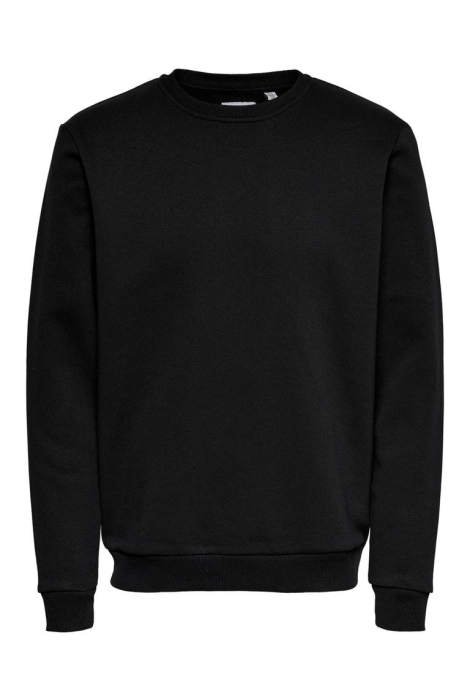Only & Sons zwarte heren sweater | Vooraanzicht