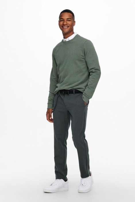 Only & Sons groene heren sweater | Model