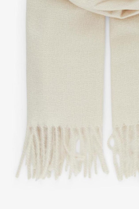 Pieces ecru dames sjaal | Close up