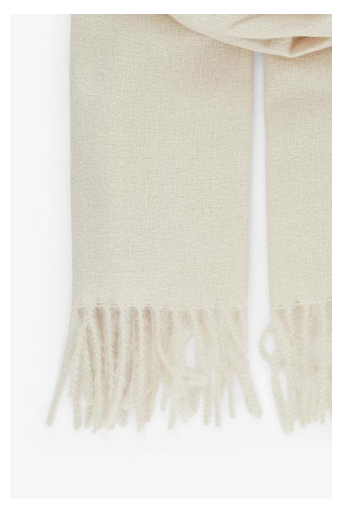 Pieces ecru dames sjaal | Close up