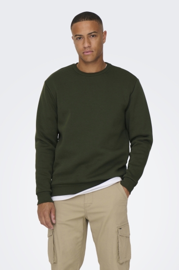 Only & Sons onsceres crew neck noos Groen