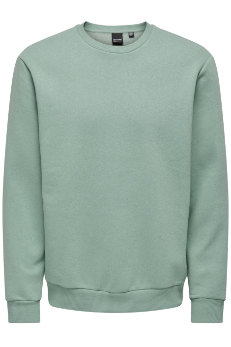 Only & Sons groene heren sweater | Vooraanzicht