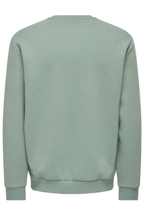 Only & Sons groene heren sweater | Achteraanzicht