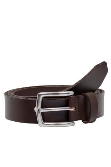 Only & Sons ONSBOON SLIM LEATHER BELT NOOS 22023589 BROWN STONE