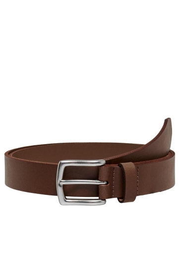 Only & Sons Accessoire ONSBOON SLIM LEATHER BELT NOOS 22023589 COGNAC